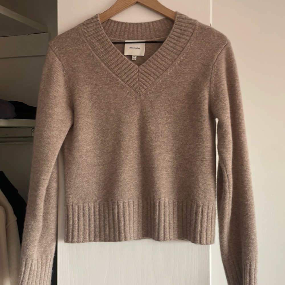 Reformation Dulce Cashmere V-neck Sweater